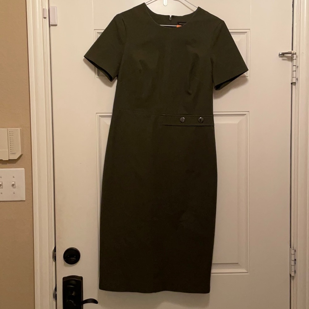 Army green banana republic dress size 8.